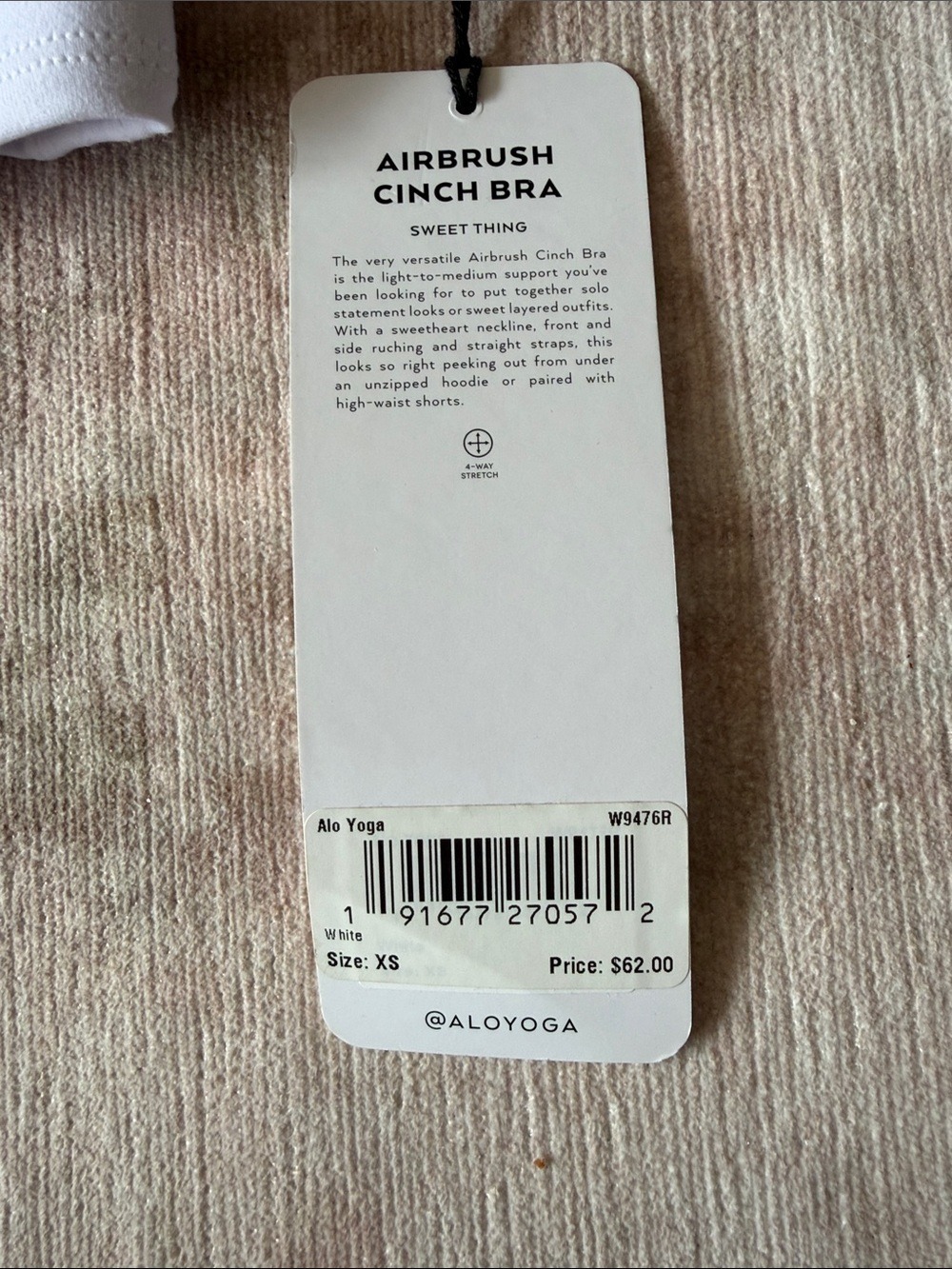 Alo Yoga Airbrush Cinched Bra XS - Picture 4 of 5